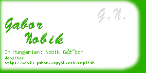 gabor nobik business card